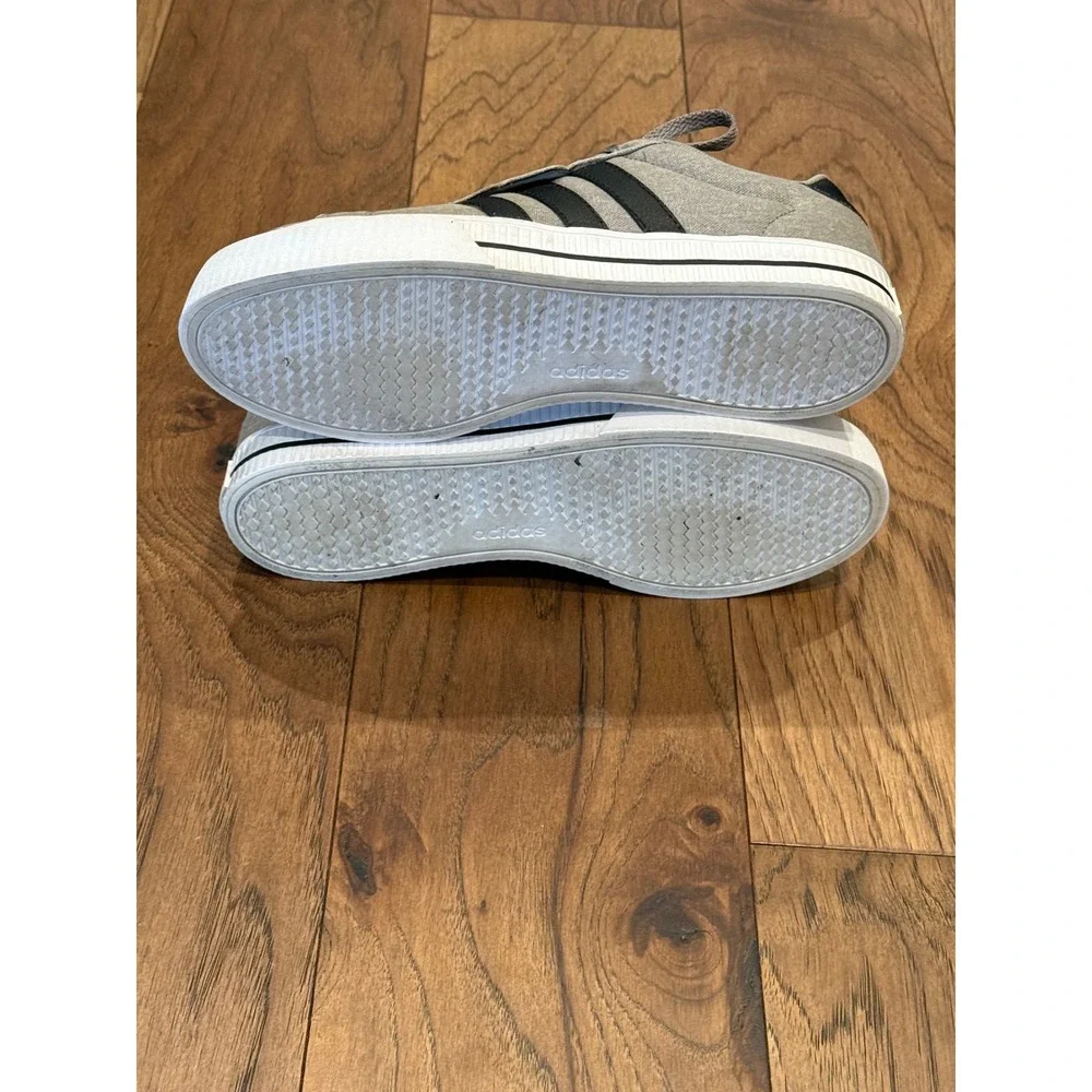 Adidas Daily 3.0‎ Mens Sneakers Grey Black Canvas Low Top Shoes Size 9.5